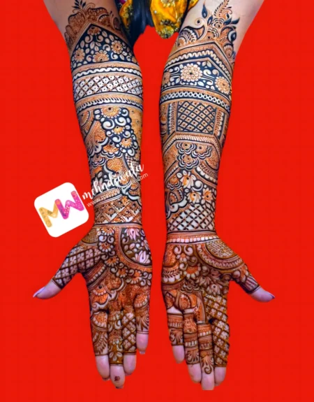 bridal-floral-latest-mehendi design