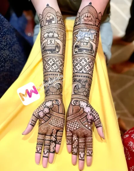 elephant-peacock-bridal-mehendi design