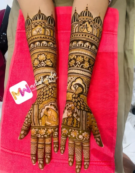 elephant-peacock-bridal-mehendi design