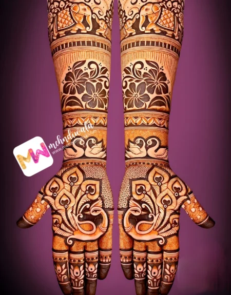 elephant-peacock-bridal-mehendi design