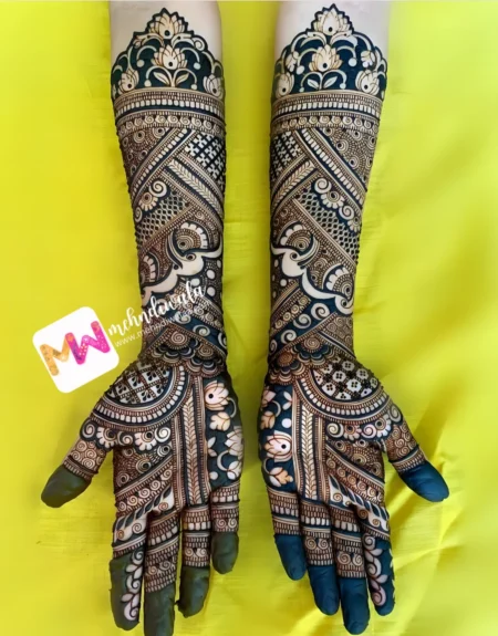 3d-lotus-leaves-mehndi design