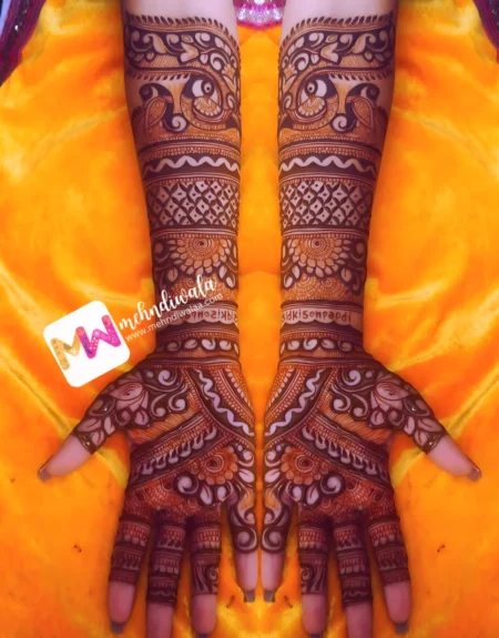 madhubani-peacock-leaves-checks-flowers-festival-mehndi design