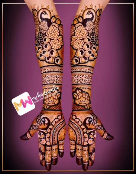 madhubani-peacock-flowers-festival-mehndi design