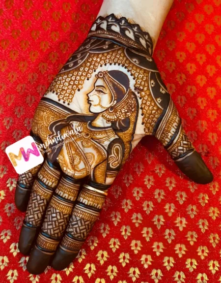 madhubani-figure-dulhan-mehndi design