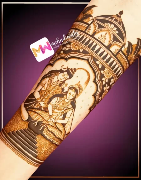 shiv-parvati-pooja-function-mehndi-design