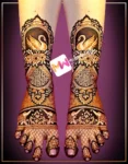 madhubani-hans-flowers-elephant-figure-mehndi design