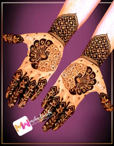 madhubani-peacock-checks-mehndi design