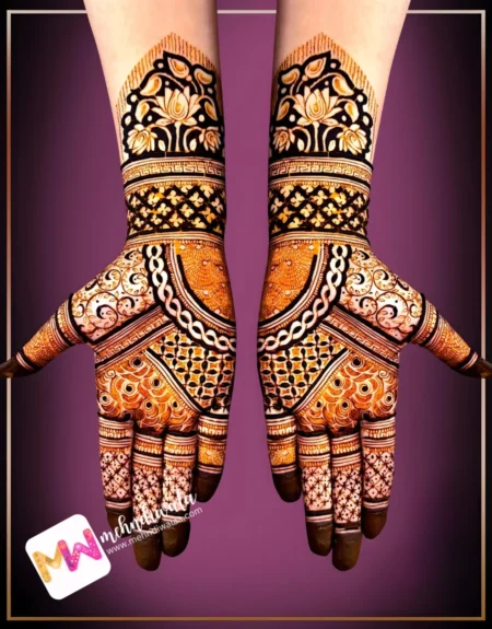 madhubani-flowers-checks-puja-functions-mehndi design