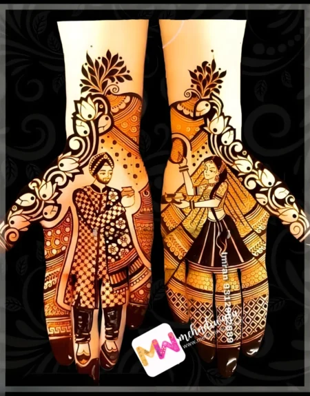 figure-flowers-festival-mehndi design