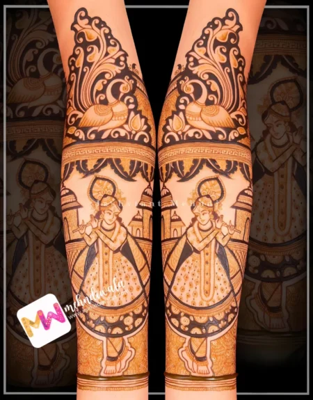 peacock-figure-puja-functions-mehndi design