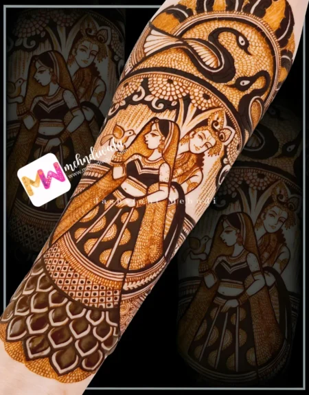 peacock-figure-bridal-mehndi design