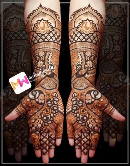 peacock-figure-puja-function-mehndi design