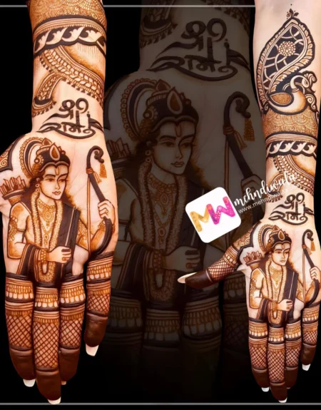 figure-shri-ram-peacock-figure-puja-functions-mehndi design