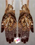 shiv-parvati-figure-hand-mehndi design