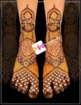 zardosi-peacock-flowers-bridal-foot-mehndi design