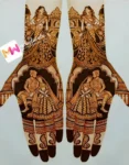 figures-bride-groom-mahal-of-chhatri-mehndi design