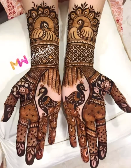 madhubani-peacock-flowers-figure-festival-mehandi design