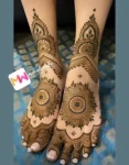 madhubani-gol-chakri-bridal-mehandi design