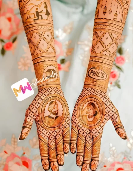 hd-figure-couple-hut-checks-anniversary-mehendi design