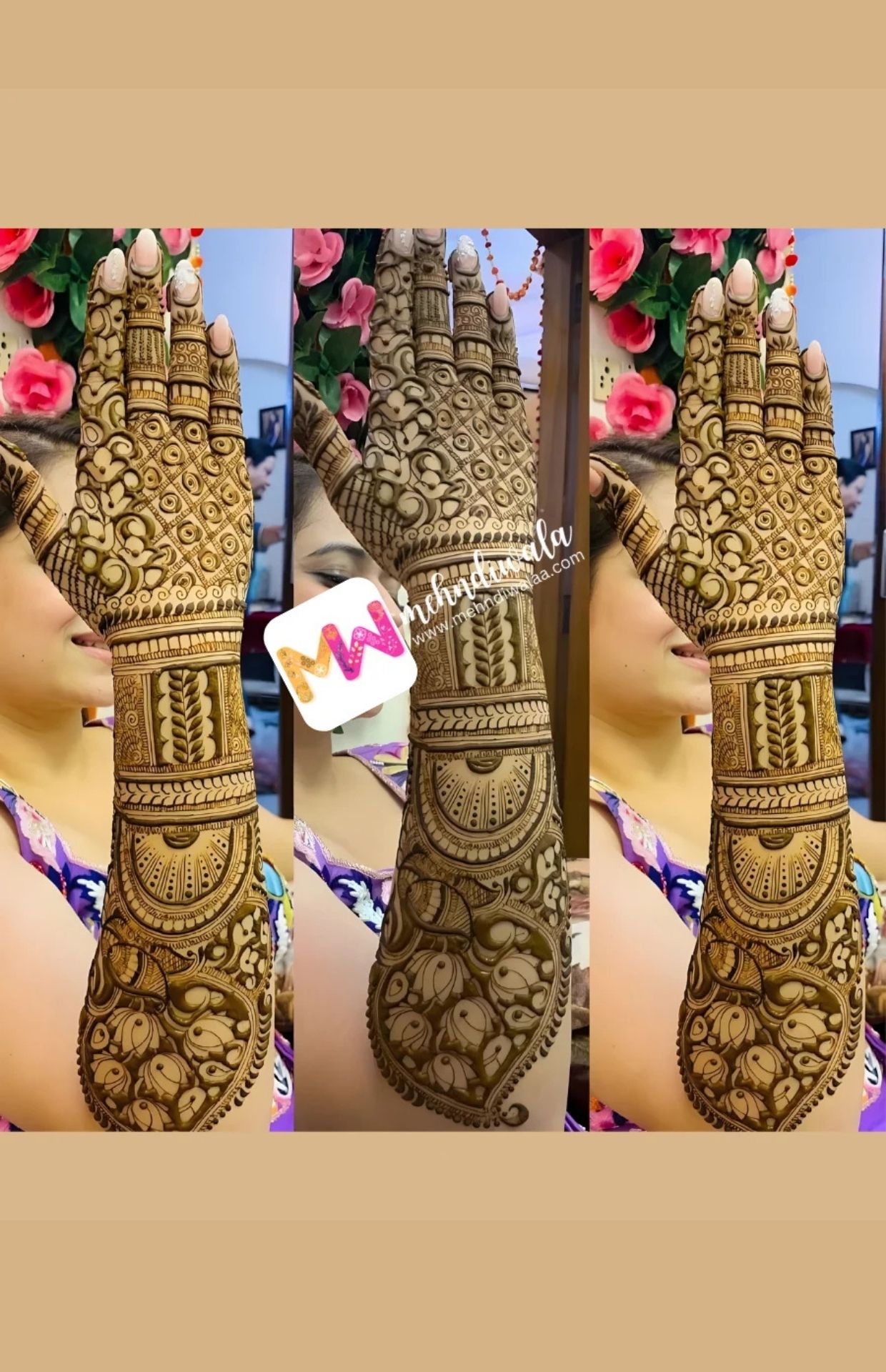 customized mehndi design